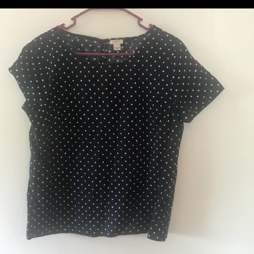 J. Crew polka dots Top